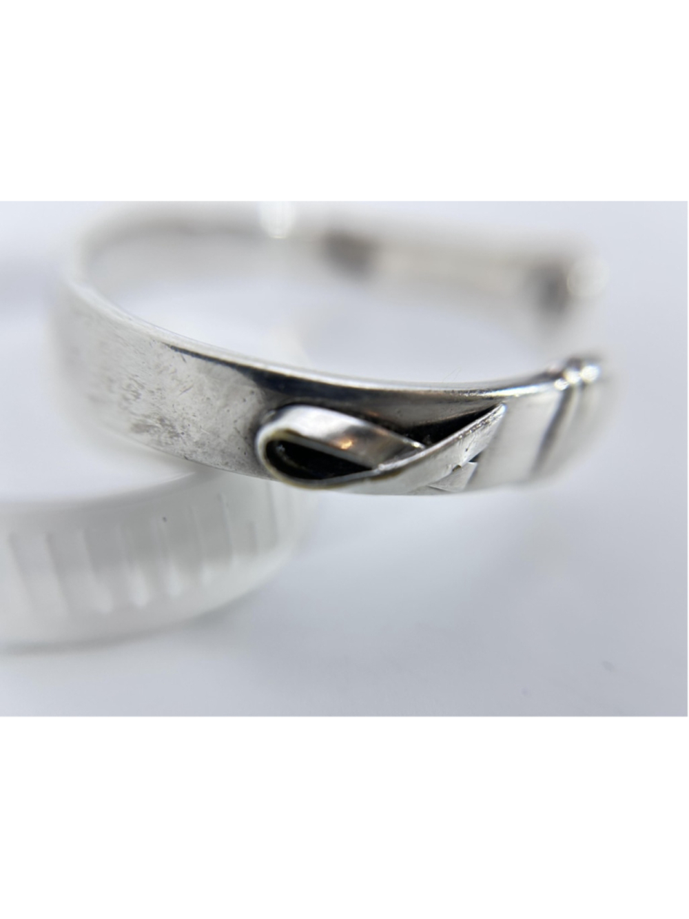 Until There's A Cure Sterling Silver Italy Hinged Cuff Bracelet HIV AIDS Charity - Picture 4 of 10